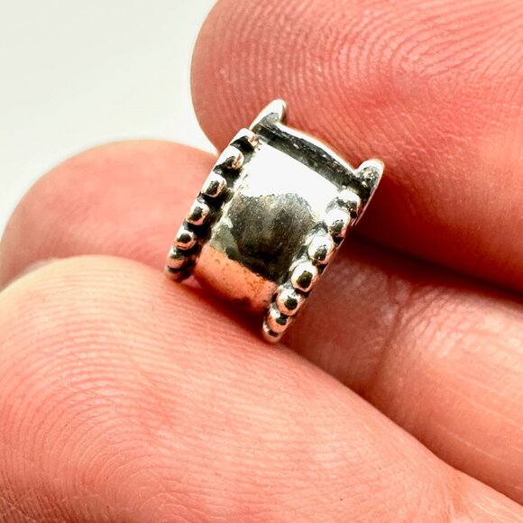 Pandora Beaded Spacer Clip Charm 925 ALE Sterling Silver - Picture 1 of 3
